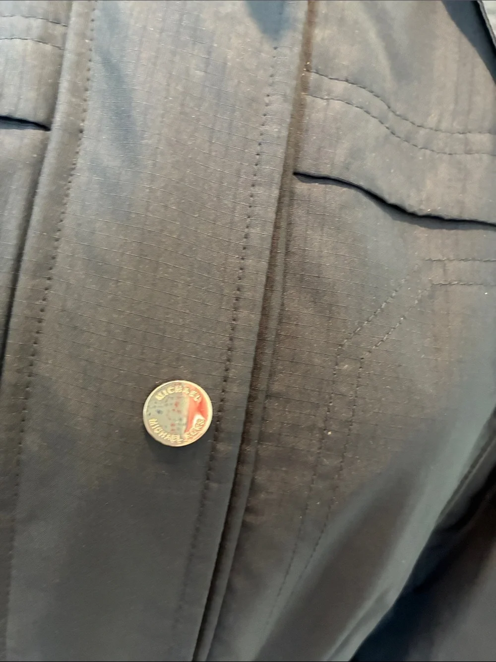 Michael Kors Navy Hooded Utility Anorak Jacket